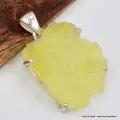 Gros pendentif Brucite jaune - Bijoux en Brucite