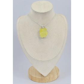 Gros pendentif Brucite jaune 