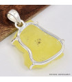 Pendentif en Brucite jaune brute 