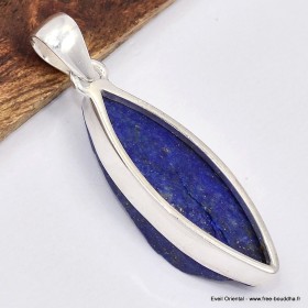 Pendentif marquise en Lapis Lazuli brut
