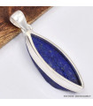 Pendentif marquise en Lapis Lazuli brut 