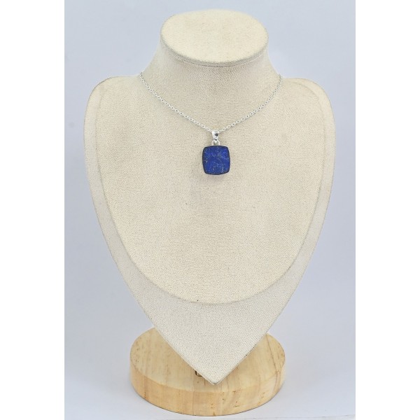Pendentif carré en Lapis Lazuli brut 
