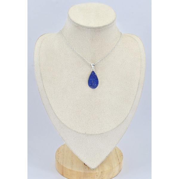 Pendentif goutte en Lapis Lazuli brut 