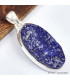 Pendentif argent Lapis lazuli brut oval 