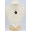 Pendentif rond Onyx noir facetté 