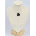 Pendentif rond Onyx noir facetté - Bijoux en Onyx noir