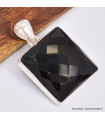 Gros pendentif carré en Onyx noir 