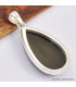 Pendentif goutte Onyx noir facetté