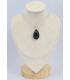 Pendentif goutte Onyx noir facetté