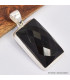 Pendentif rectangulaire Onyx noir facetté 