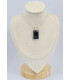 Pendentif rectangulaire Onyx noir facetté 