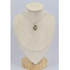 Petit Pendentif oval en bois pétrifié 