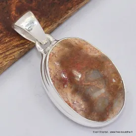 Petit Pendentif en bois pétrifié - Bijoux en Bois pétrifié