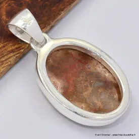 Petit Pendentif en bois pétrifié - Bijoux en Bois pétrifié