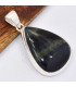 Pendentif goutte Oeil de Tigre bleu 