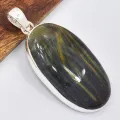 Long pendentif Oeil de Faucon - Pendentifs pierres naturelles
