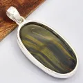Long pendentif Oeil de Faucon - Pendentifs pierres naturelles