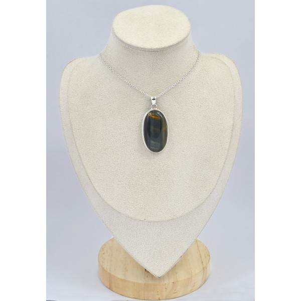 Pendentif argent Oeil de Faucon 