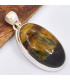 Pendentif oval en Oeil de Faucon 