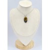 Pendentif oval en Oeil de Faucon 