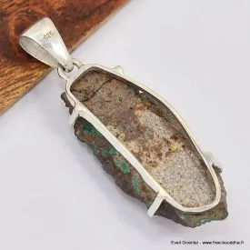 Pendentif Acatamite brute sur roche-mère - Pendentifs pierres naturelles