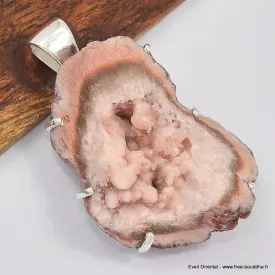 Rare Pendentif Améthyste Rose de France brute - Bijoux en Améthyste Rose de France
