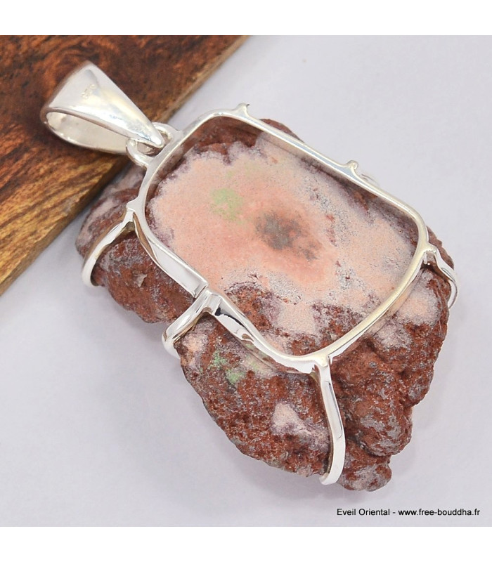 Rare Pendentif Améthyste Rose de France brute Bijoux en Améthyste Rose de France SK39