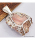 Pendentif géode Améthyste Rose de France 
