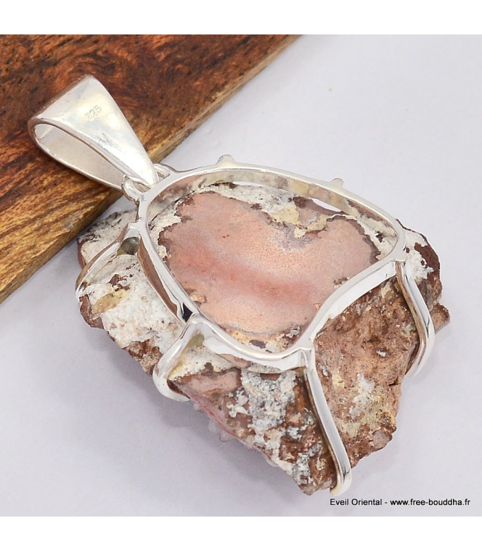 Pendentif géode Améthyste Rose de France 