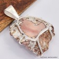 Pendentif géode Améthyste Rose de France 