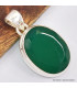 Pendentif oval en Onyx vert facetté 
