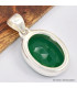 Pendentif oval en Onyx vert facetté 