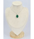 Pendentif oval en Onyx vert facetté 