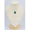 Pendentif oval en Onyx vert facetté 