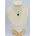 Pendentif rondl en Onyx vert facetté - Bijoux en Onyx Vert