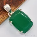 Pendentif Onyx vert serti griffes - Bijoux en Onyx Vert
