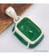 Pendentif Onyx vert serti griffes 
