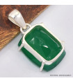 Pendentif Onyx vert serti griffes 