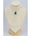 Pendentif Onyx vert serti griffes 