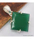 Pendentif Onyx vert forme losange 