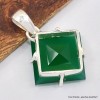Pendentif Onyx vert forme losange 