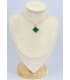 Pendentif Onyx vert forme losange 