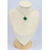 Pendentif Onyx vert forme losange 