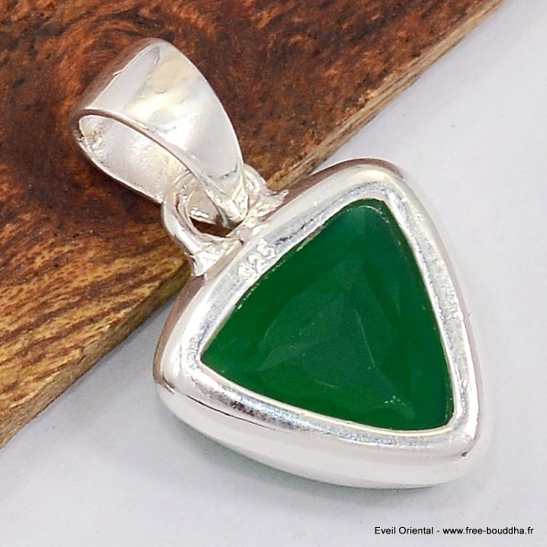 Pendentif Onyx vert trillant 
