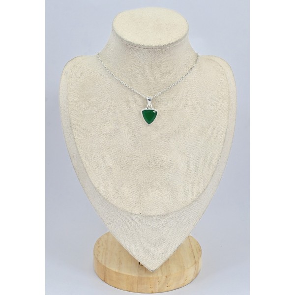 Pendentif Onyx vert trillant 