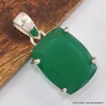 Pendentif Onyx vert facetté - Bijoux en Onyx Vert
