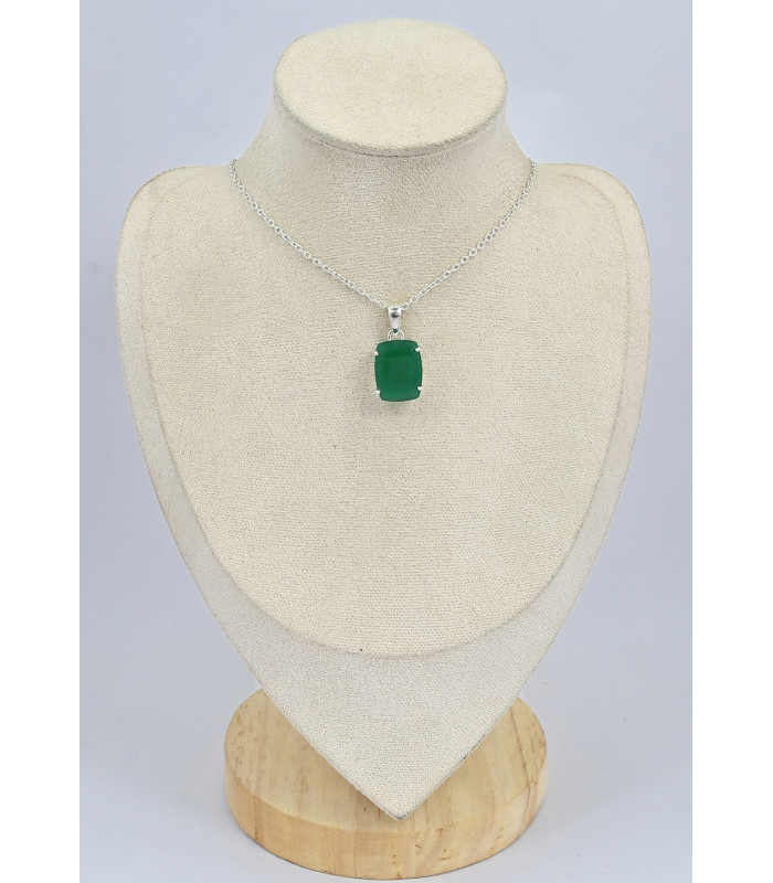 Pendentif Onyx vert facetté Bijoux en Onyx Vert SK40.7