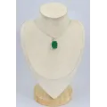 Pendentif Onyx vert facetté - Bijoux en Onyx Vert