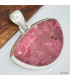 Pendentif Thulite rose semi-ronde 
