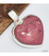 Pendentif coeur en Thulite rose 